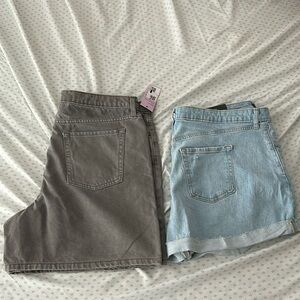 Jean Shorts NWT - Grey Bermuda - 1 Super High Rise Cuff Short